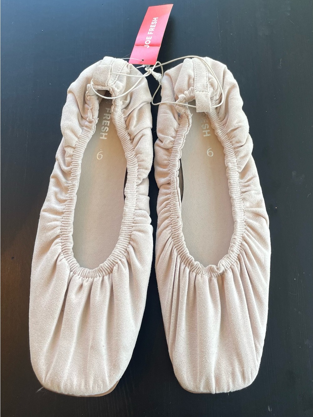 Joe Fresh Blush Elasticized Ballet Flats